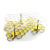 Porta Resina Colmeia 33 Furos Dourado - Archneer