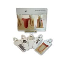 Quadro de Marcação Macromodelo Implante Dentário Camadas Dourado