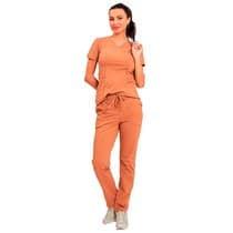 Pijama Scrub Feminino Tec Easy Loren Camel M - Dana Jalecos