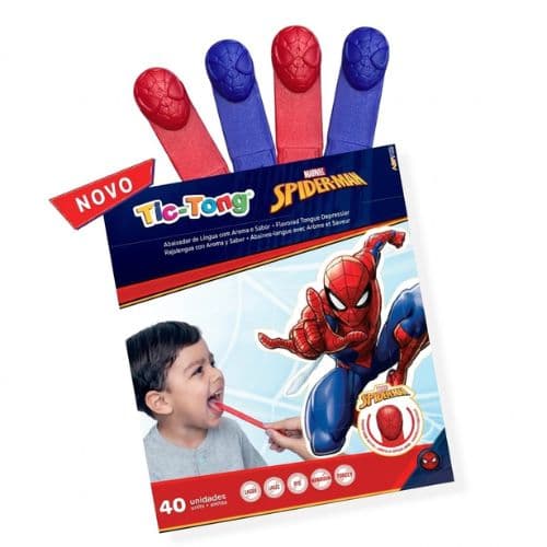 Abaixador de Língua Tic-Tong Spider-Man Pacote Com 40 Unidades - AGPMed