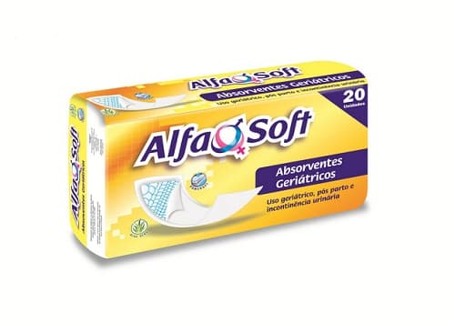 Absorvente Geriátrico Descartável - 20 Unidades - Alfa Soft