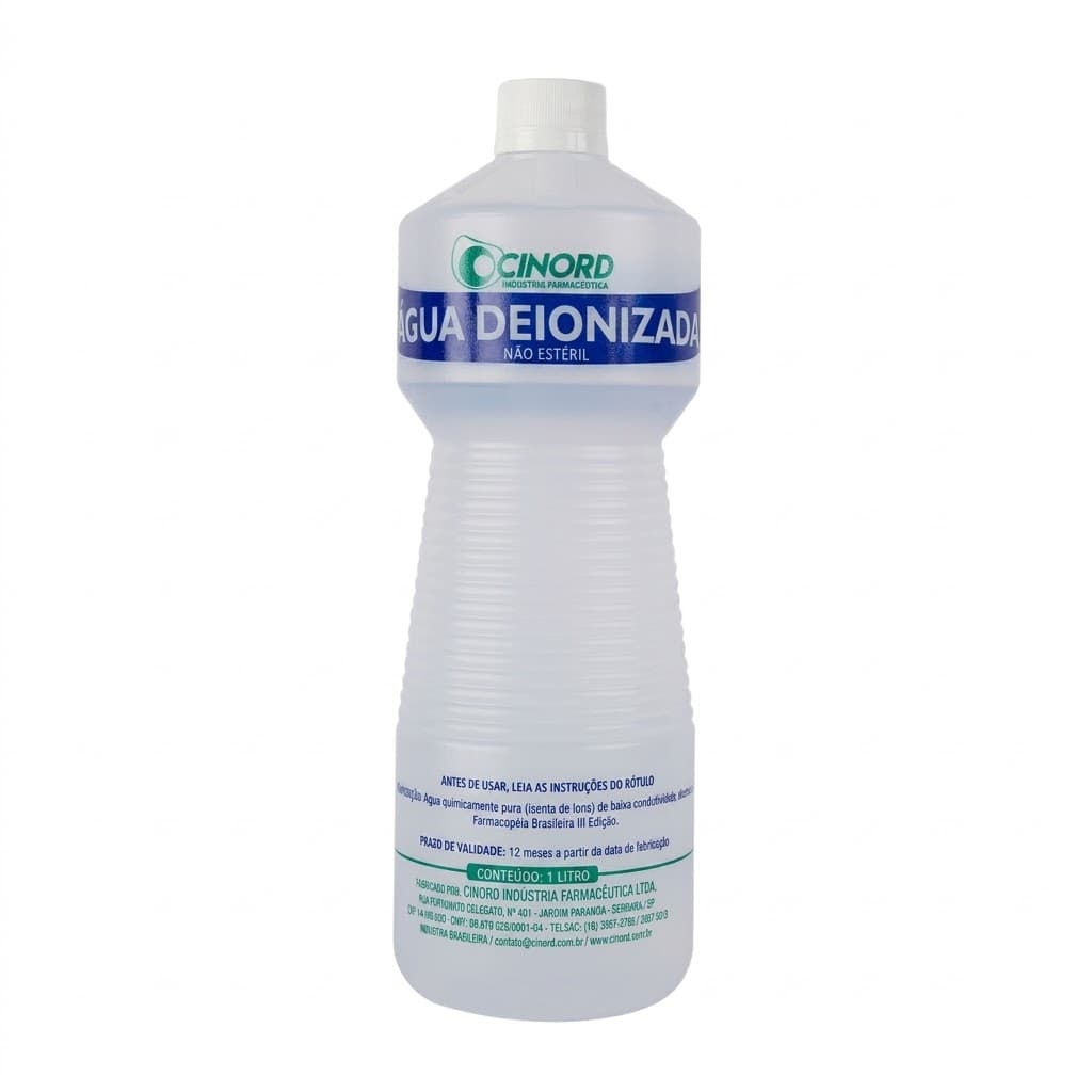 Água Deionizada 1L Sem Perfume - Cinord
