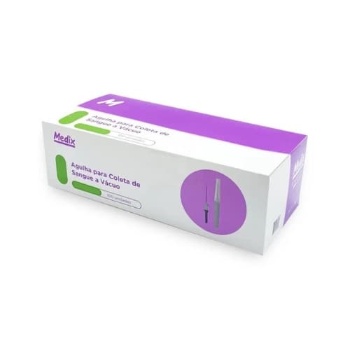 Agulha Coleta De Sangue A Vácuo 25x0,80mm (21G1) Verde Com 100 Unidade