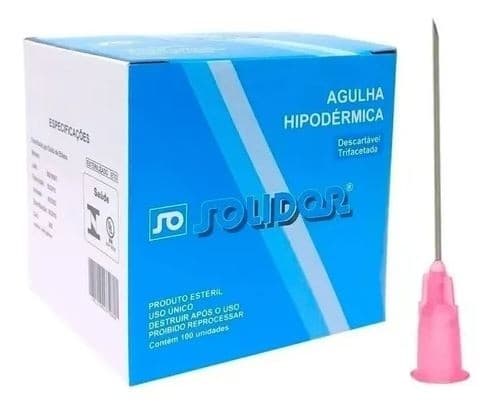 Agulha Descartável Hipodérmica 40 X 1,2mm 18G c/100 Unid