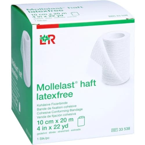 Bandagem Coesiva Elastica Autoaderente Mollelast Haft Latex Free 10cm x 20cm Unid Lohmann E Rauscher