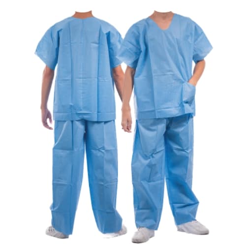Conjunto Hospitalar Descartável com Elástico - EGG - Azul SSMMS 35G Não Estéril - Pion G Plus