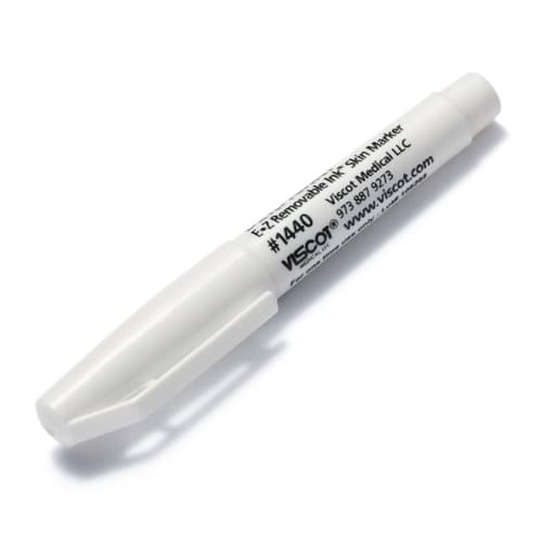 Caneta Marcadora de Pele EZ Removable Ink Ponta Fina Regular Tinta Branca Não Estéril Viscot Unidade
