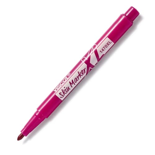 Caneta Marcadora de Pele Mini XL - Vermelha - Não Estéril - Viscot