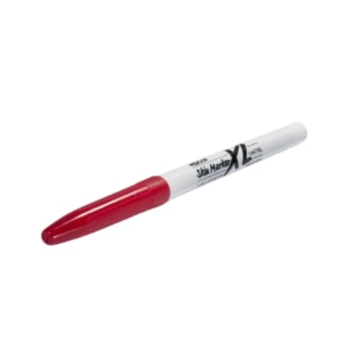 Caneta Marcadora de Pele Viscot XL Ponta Regular Tinta Vermelha Não Estéril - Mem Cirurgica