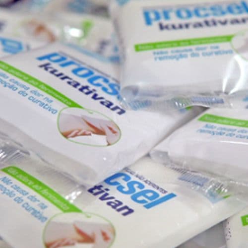Compressa Não Aderente Kurativan pc 10 unid 7,5x7,5cm - Kit com 150 pacotes - Suturas online | Produtos para Saúde, médico-hospitalar, home care