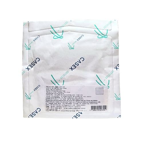 Curativo Alginato De Calcio Carbometilcelulose Prata Iônica 10 x 10cm Unidade Casex