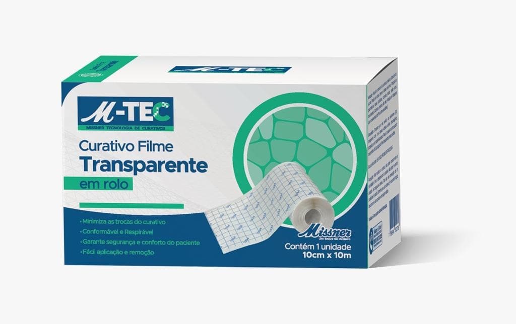 Filme Transparente Curativo em Rolo 10cm X 10m Unidade Missner