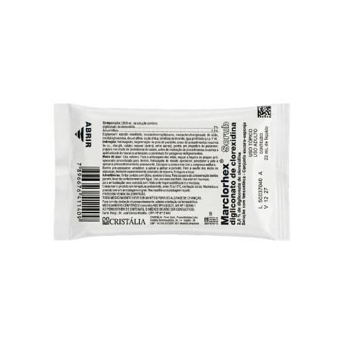 Escova Descartável p Assepsia Marclorhex Scrub 2% - Cristália - Unidade