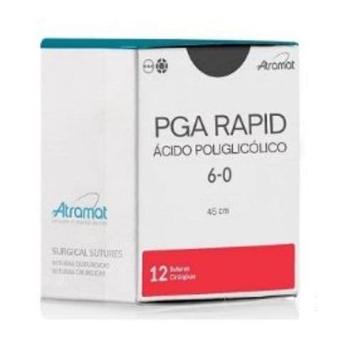 Fio de Sutura 6-0 Ácido Poliglicólico Rapid Incolor 12 Envelopes - Atramat