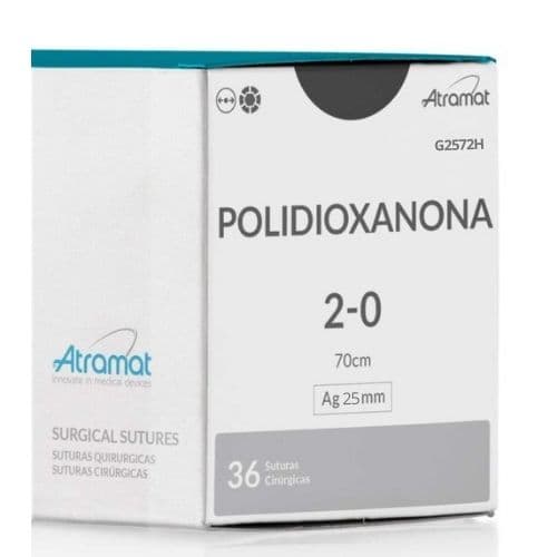 Fio de Sutura 2-0 PDX Polidioxanona Incolor 36 Envelopes - Atramat