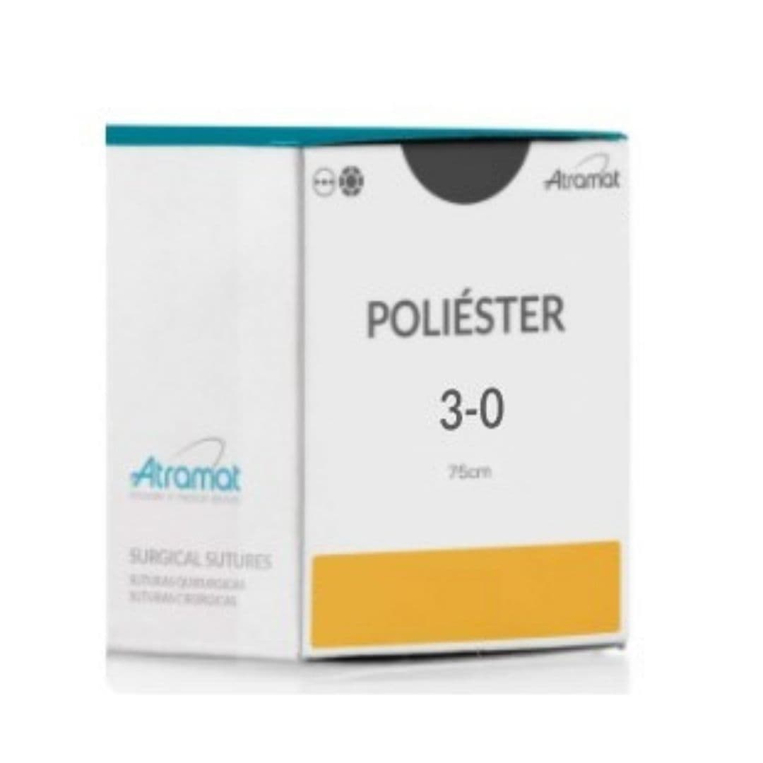 Fio de Sutura 3-0 Poliester Verde 24 Envelopes - Atramat