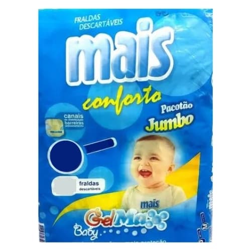 Fralda Infantil Descartável Jumbo P Com 84 Unidades Mais Conforto