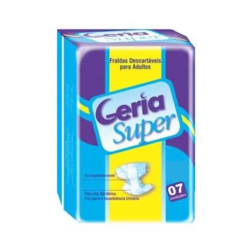 Fralda Geriátrica Descartável Geriasuper G Com 7 Unidades Mais Conforto