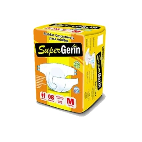 Fralda Geriátrica M - 8 Unidades - Super Gerin