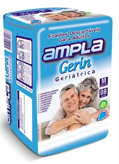 Fralda Geriatrica M - 8 Unidades - Ampla Gerin