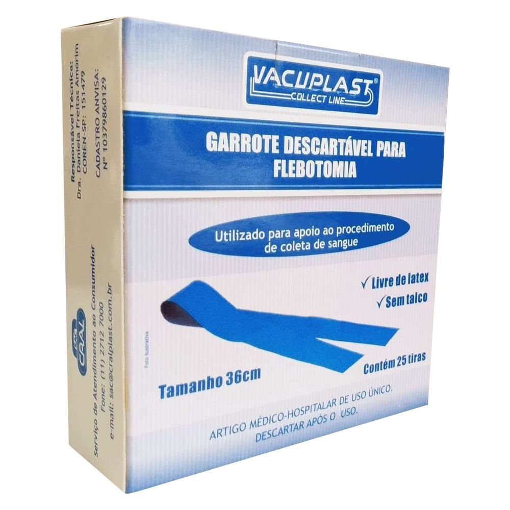 Garrote para Flebotomia Com 25 Unidades Vacuplast