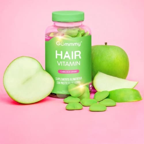 Gummy Hair Maçã Verde Frasco 180g