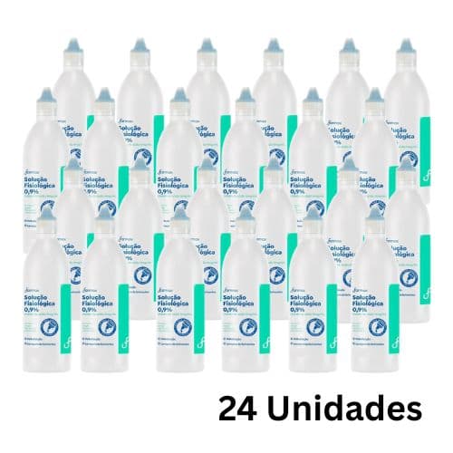 Kit 24 Soro Fisiológico 0,9% Cloreto de Sódio Farmax 500ml - Nebulização, Limpeza e Uso Geral - Suturas online | Produtos para Saúde, médico-hospitalar, home care