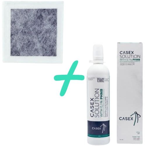 Kit Carvão Ativado + Solução Limpadora PHMB Casex - Suturas online | Produtos para Saúde, médico-hospitalar, home care