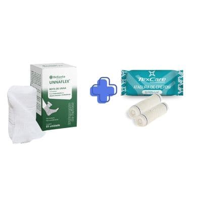 Kit para aplicação de Bota de Unna Helianto e Atadura de 10 cm Texcare - Suturas online | Produtos para Saúde, médico-hospitalar, home care