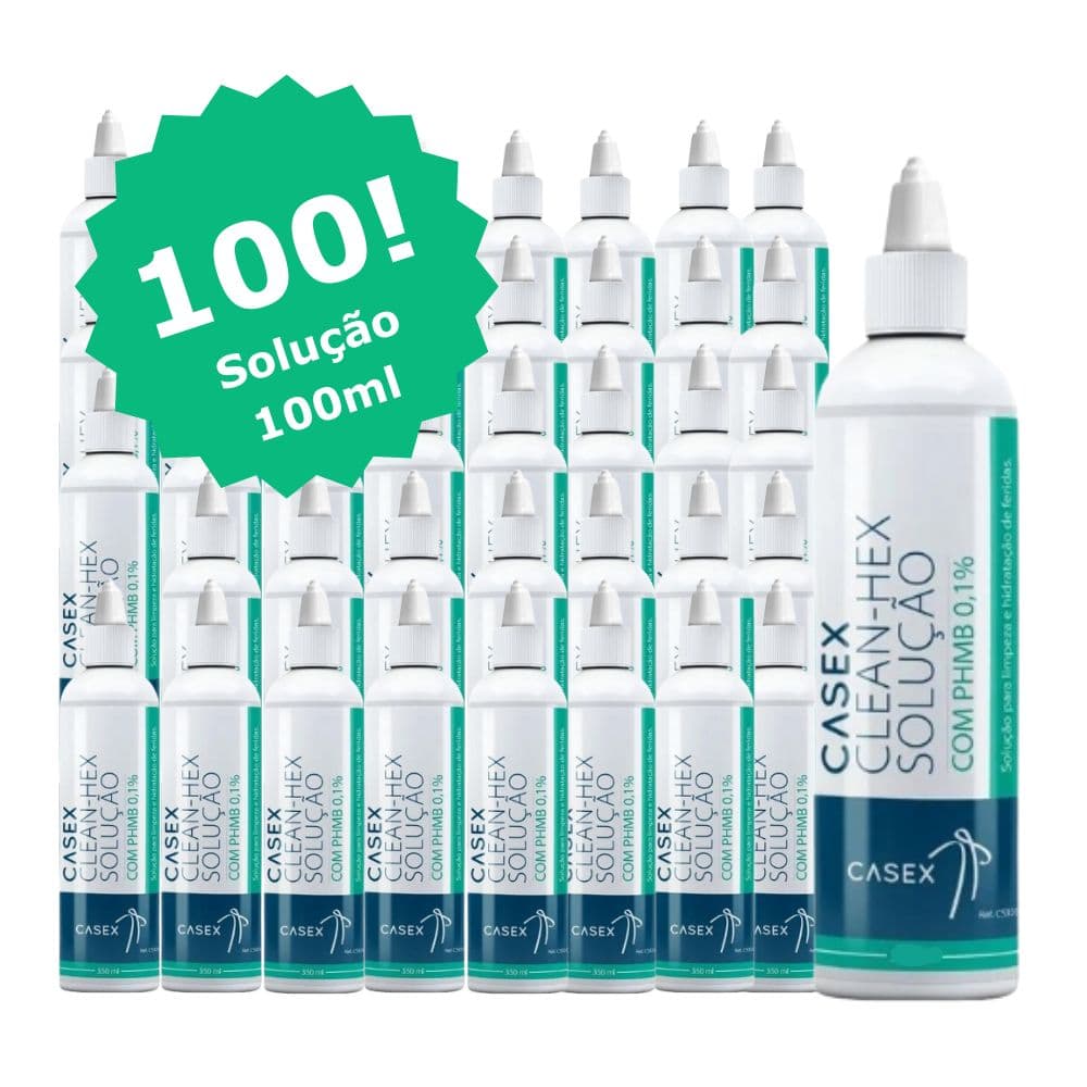 Kit Solução Limpadora com PHMB 100ml - 100 unidades
