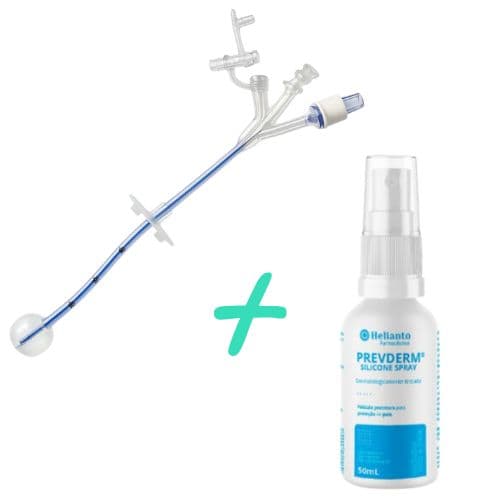 Kit Sonda Gastrostomia 24FR + Spray Prevderm 50ml - Suturas online | Produtos para Saúde, médico-hospitalar, home care