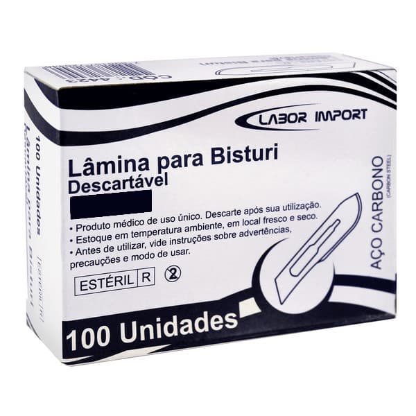 Lamina Bisturi Aco Carbono N24 c/100