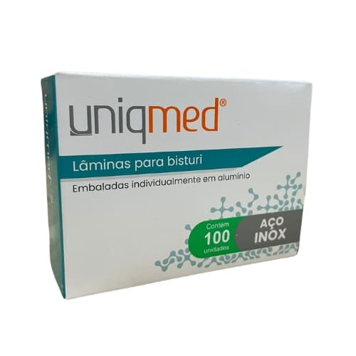 Lâminas para Bisturi Aço Inox N°15 - Uniqmed