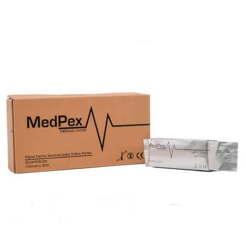 Papel Termossensível Medpex 110mm X 20m - Unidade - Para Video Printer/USG