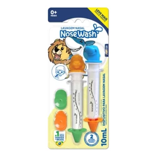 Seringa para Lavagem Nasal Leão e Tubarão Duplo 10ml - Nosewash
