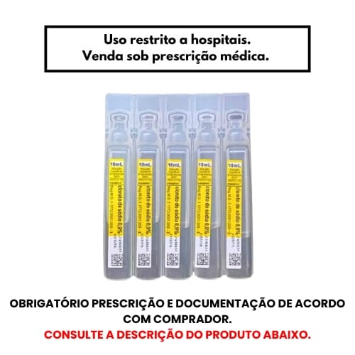 Soro Fisiológico Injetável 0,9% Flaconete 10ML - 5 Unidades - Equiplex