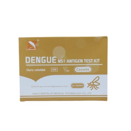 Teste Rápido de Antígeno Dengue NS1 - Caixa com 25 - Deepblue