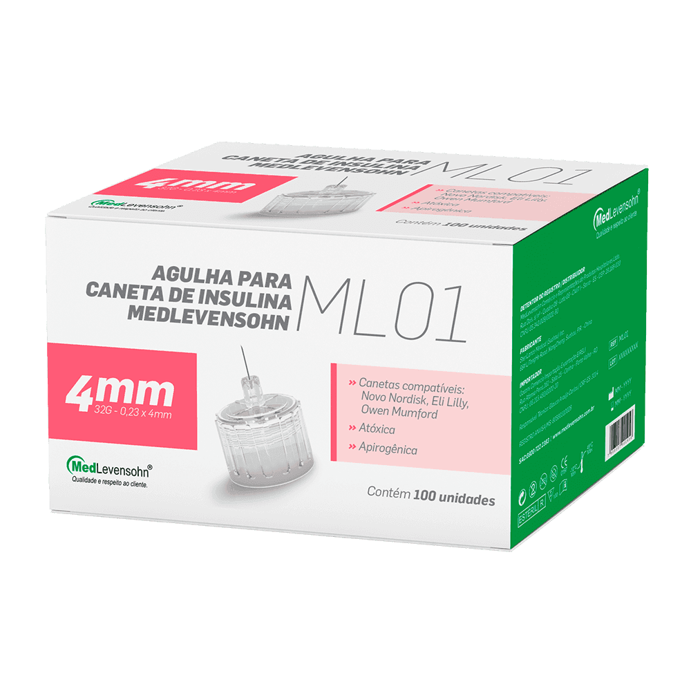 Agulha para caneta de insulina ML01 - MedLevensohn