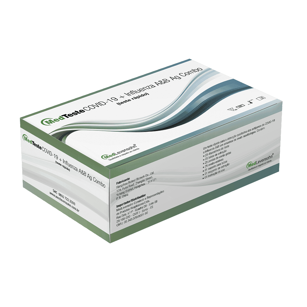 MedTeste COVID-19 + Influenza H1N1 Ag Combo - Teste Rápido - MedLevensohn