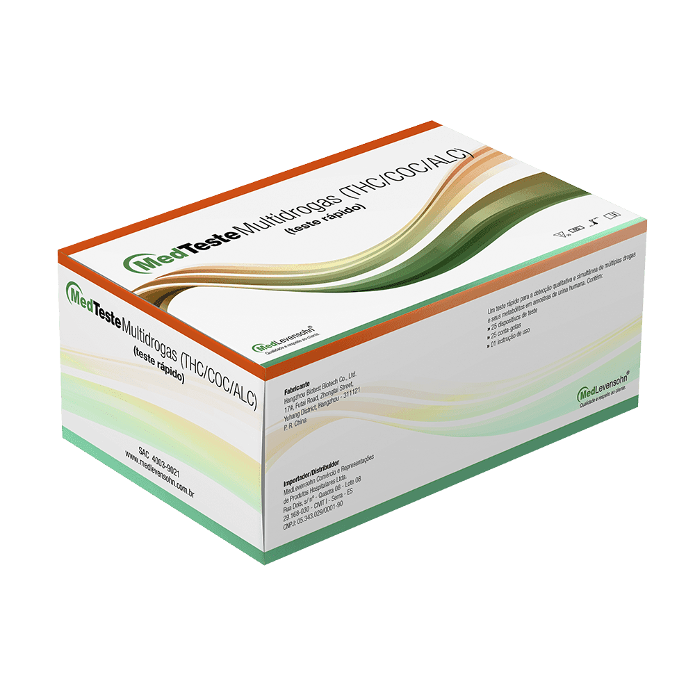 MedTeste Multidrogas (THC/COC/ALC) - Teste Rápido - MedLevensohn