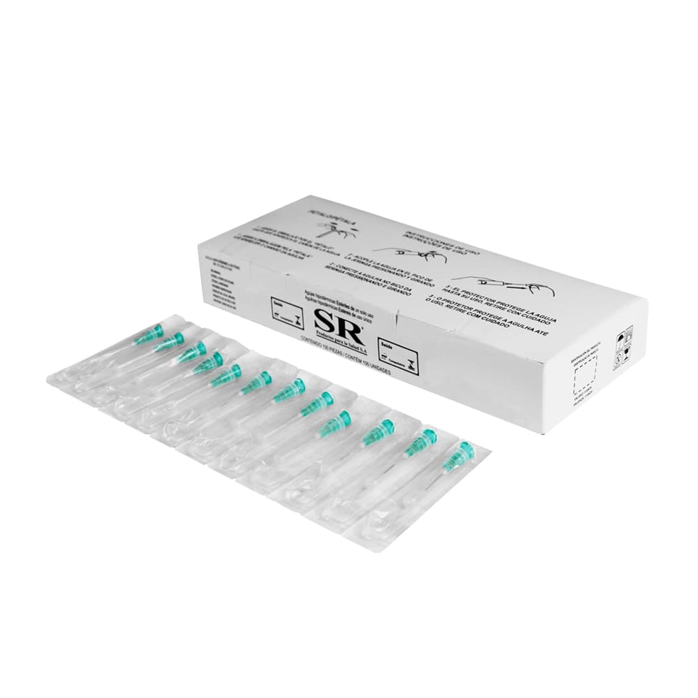 Agulha Hipodérmica Descartável C/100un Sr (0,8x30/21gx1.1/4)