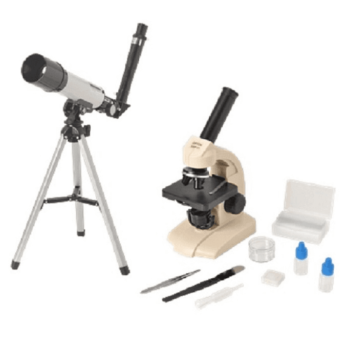 Microscópio Biológico Monocular 70x á 400x + Luneta de 90x - Portal do Médico