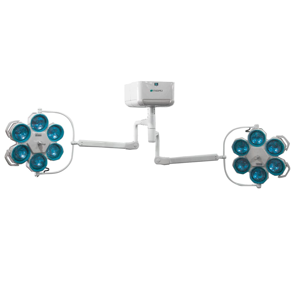 Foco De Luz Cirúrgico Teto Lâmpada 2 Braço Fl 2000 T Medpej (6x6-Bulbos-360000lux) - Portal do Médico