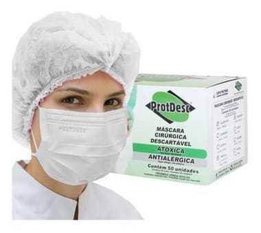Mascara Descartavel Tripla Cirurgica Cor Branca Protdesc - Portal do Médico