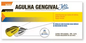 Agulha Gengival C/100 Un Injecta (0,3x25mm(Curta))