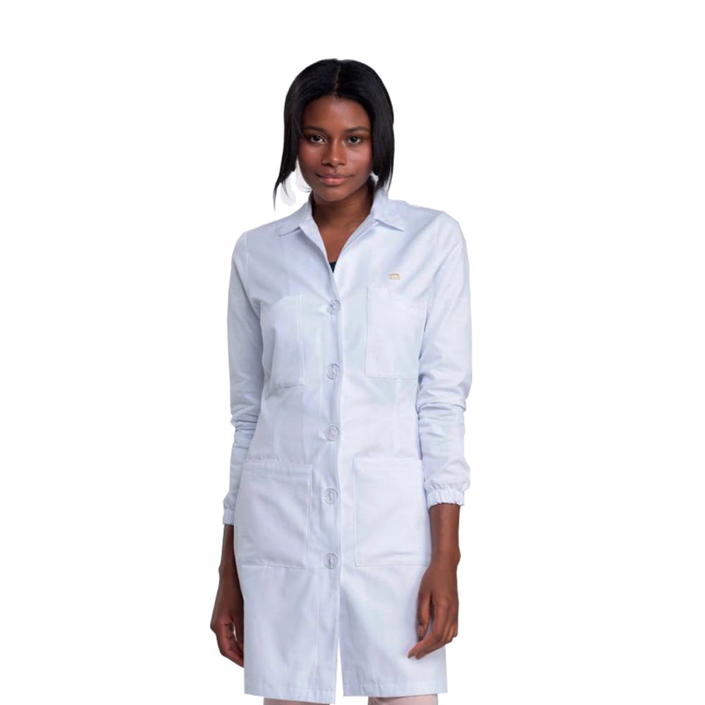 Jaleco Branco Lab Feminino Dra Cherie (G) - Portal do Médico