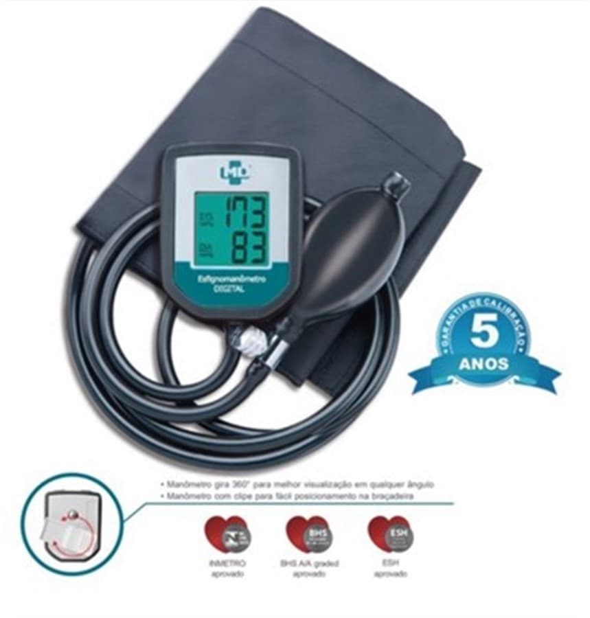 Esfigmomanômetro Aneróide com Visor Digital Mandaus II - MD - Portal do Médico
