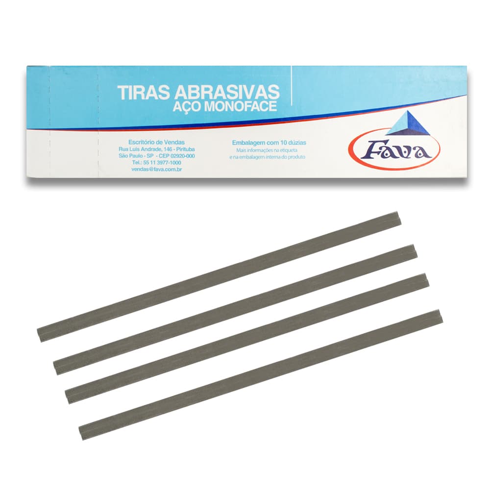 Tira Abrasiva De Aco Fava Monoface C/12 Unidades (6mm) - Portal do Médico