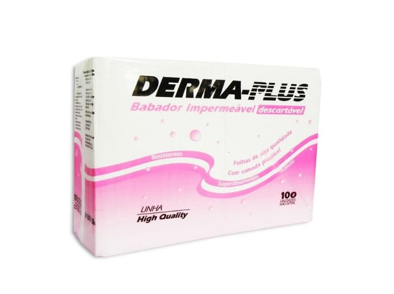 Babador Imp. Descartável 33x47 100un Derma Plus (Branco)