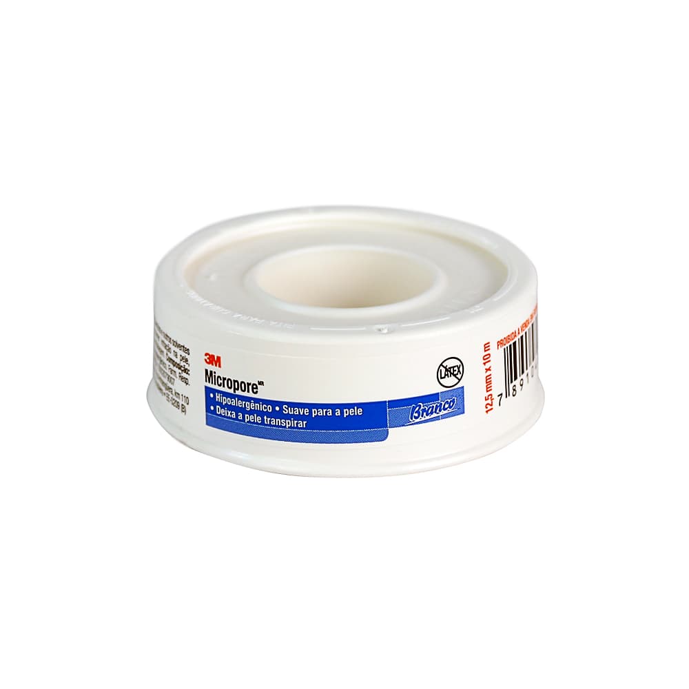 Fita Micropore Hipoalergênica Branca 3m (12,5mmx10m) - Portal do Médico